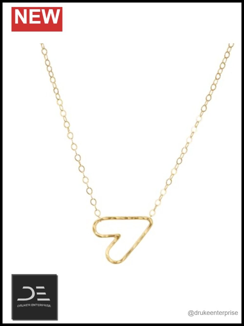 Sterling Silver Dainty Heart Pendant Necklace, Waterproof, Hypoallergenic,